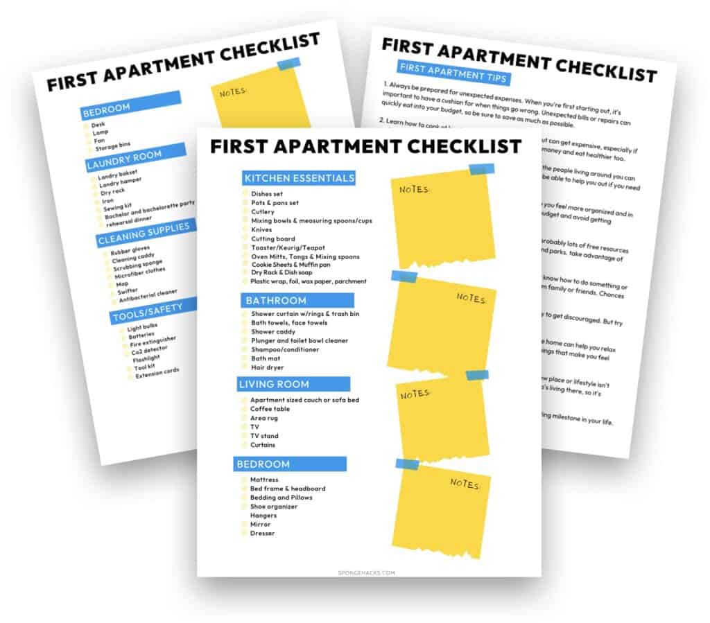 First Apartment Checklist Things You *Really* Need For An Apartment