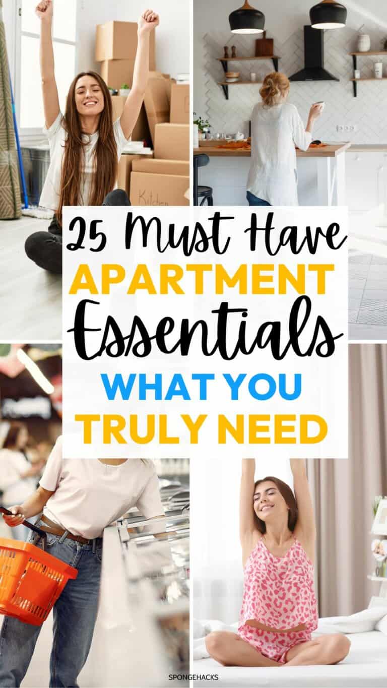 25 Must Have Apartment Essentials List (What You Truly NEED for Your First  Apartment) - Sponge Hacks