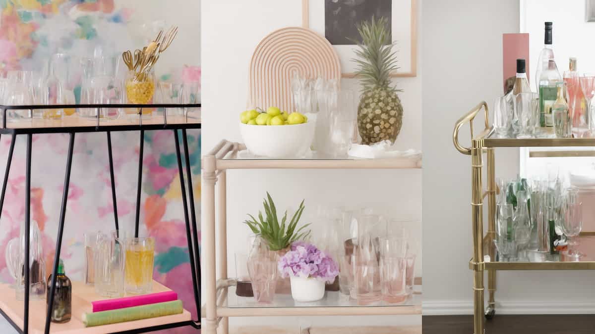 25 Cute Bar Cart Inspo Ideas I Can't Get Enough Of Sponge Hacks
