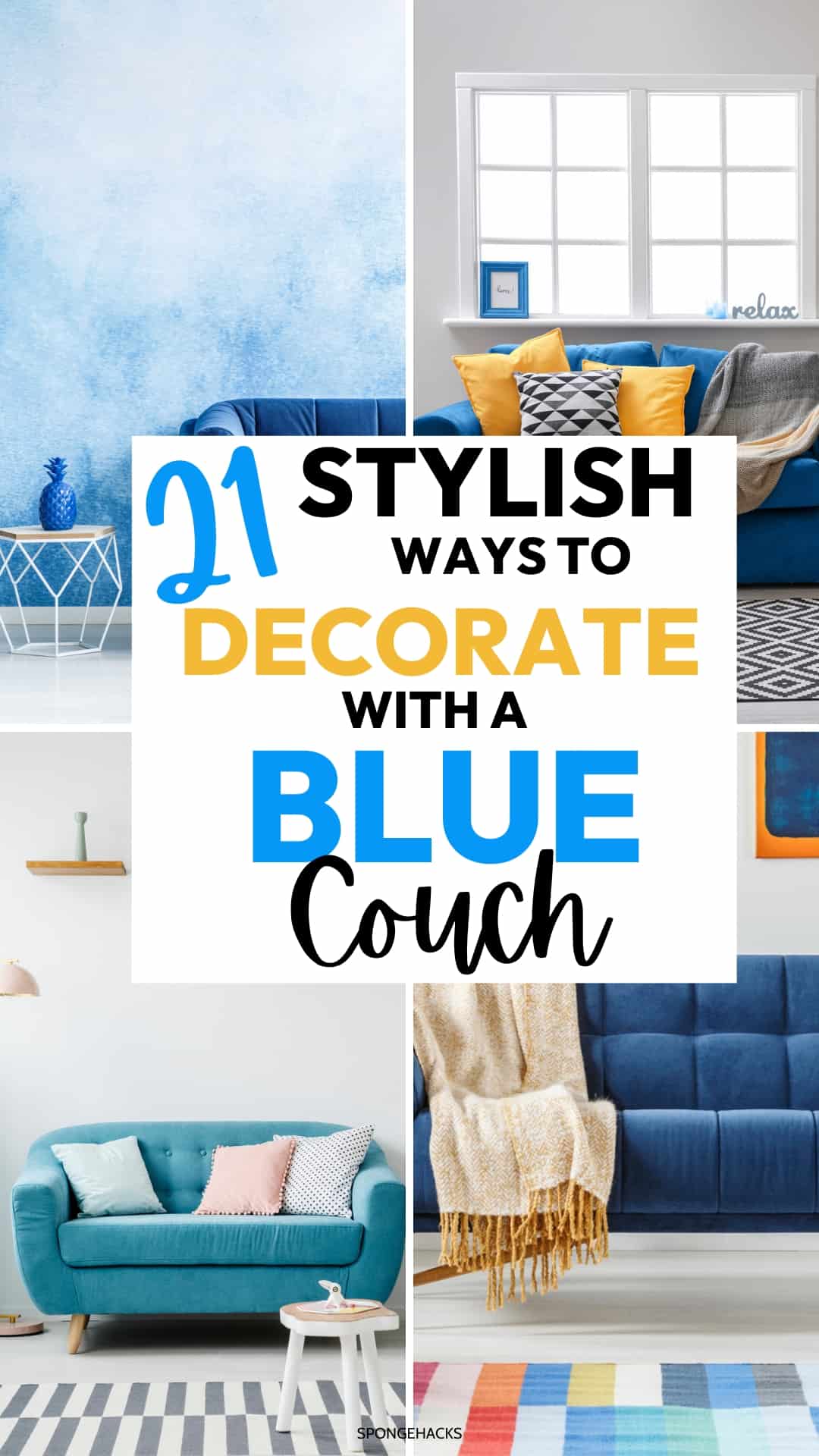 21 Amazing Colour Schemes & Decor That Go With a Blue Sofa