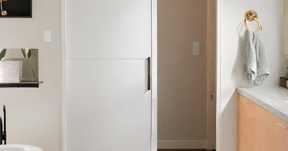 The Bathroom Pocket Door That Instantly Made My Small Space Feel Bigger