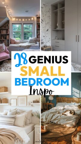 28 GENIUS Small Bedroom Inspiration (Tiny Tips for a Big Impact)