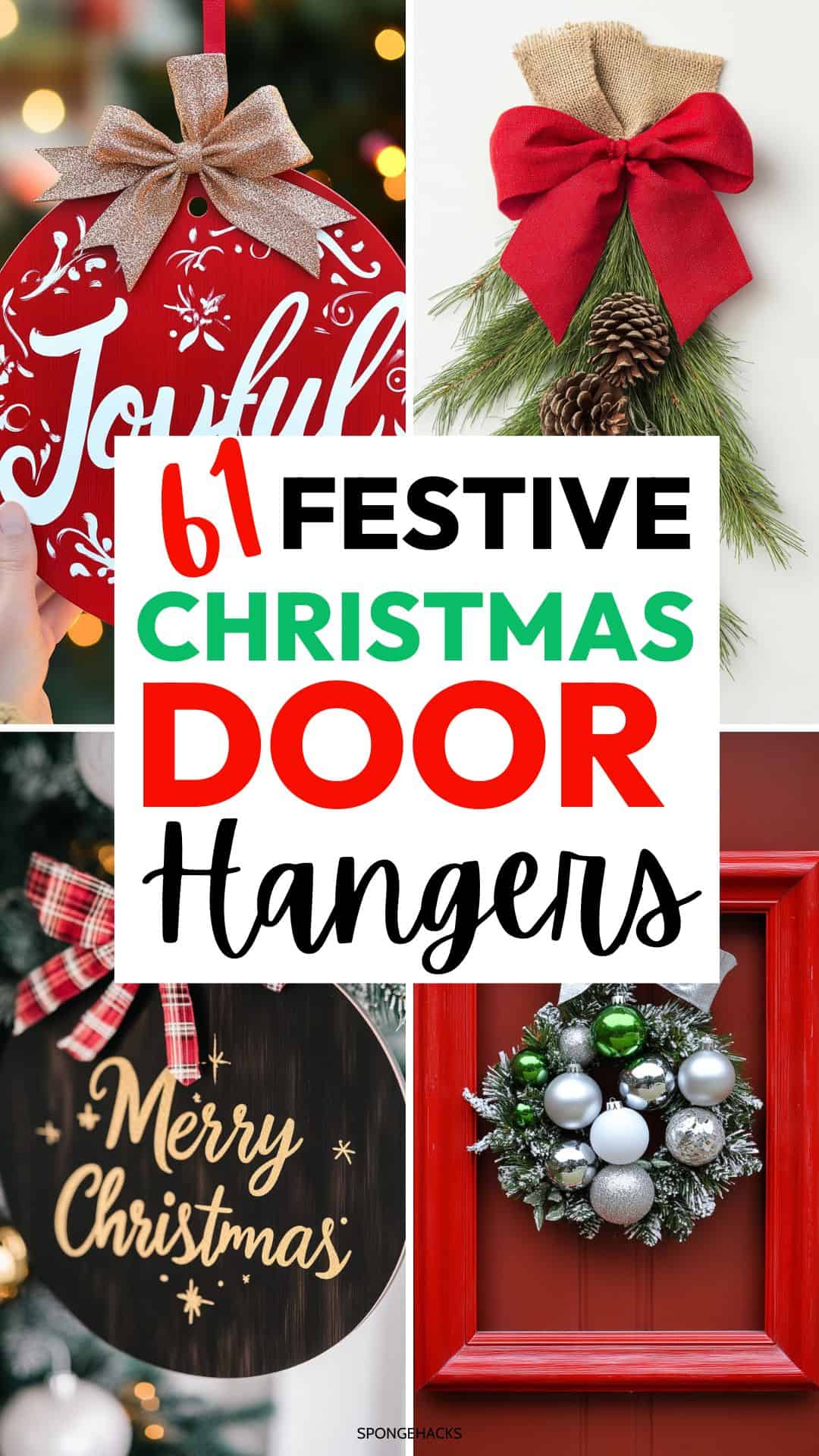 61 Festive Christmas Door Hangers