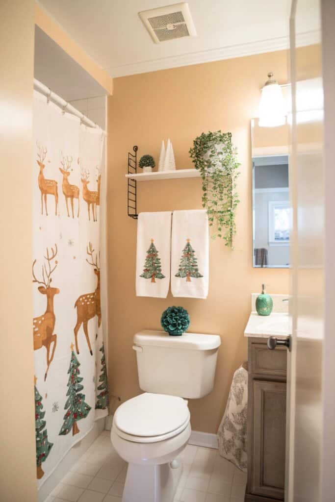 Festive Bathroom Christmas Decor (For Small Spaces)