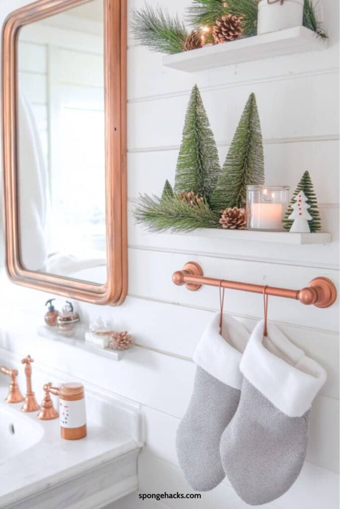 Festive Bathroom Christmas Decor (For Small Spaces)