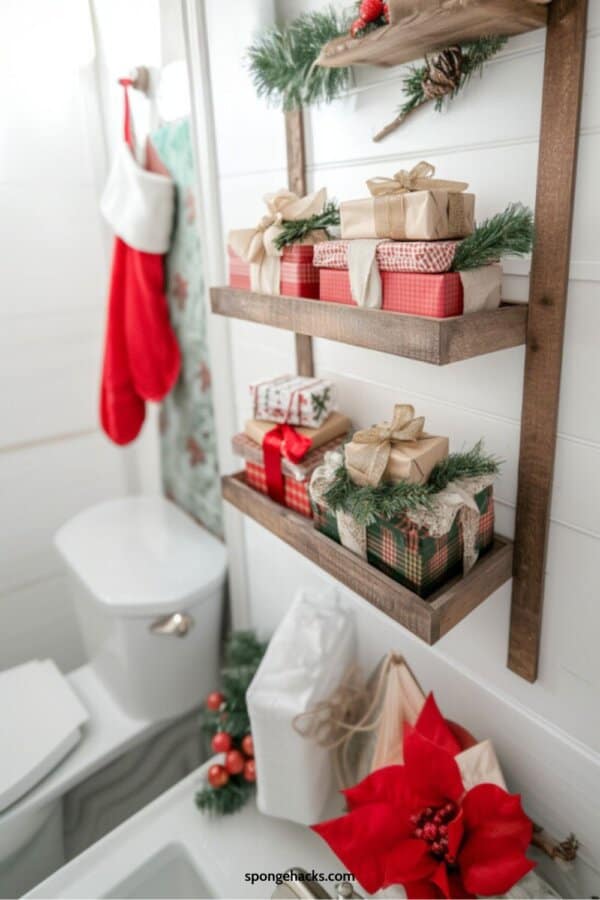 Festive Bathroom Christmas Decor (For Small Spaces)