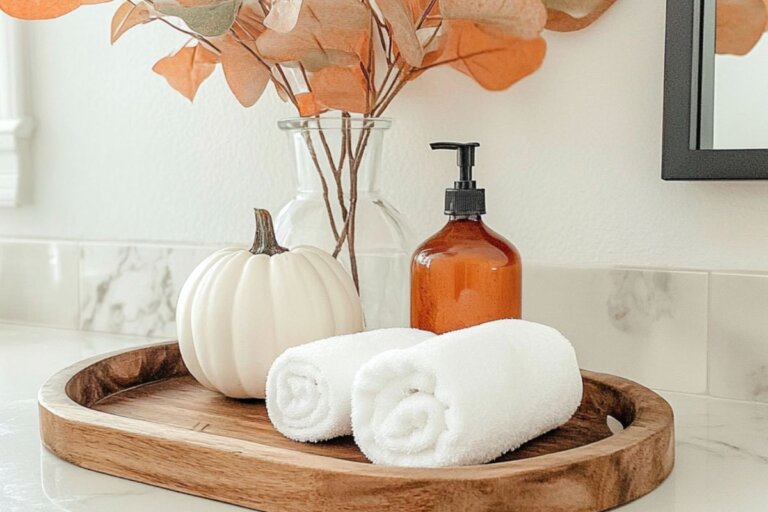 21 Chic & Festive Fall Bathroom Decor For Your Home