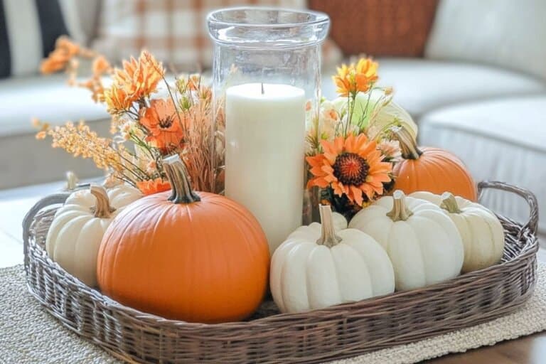 Stunning Fall Coffee Table Decor (Pumpkin Edition)