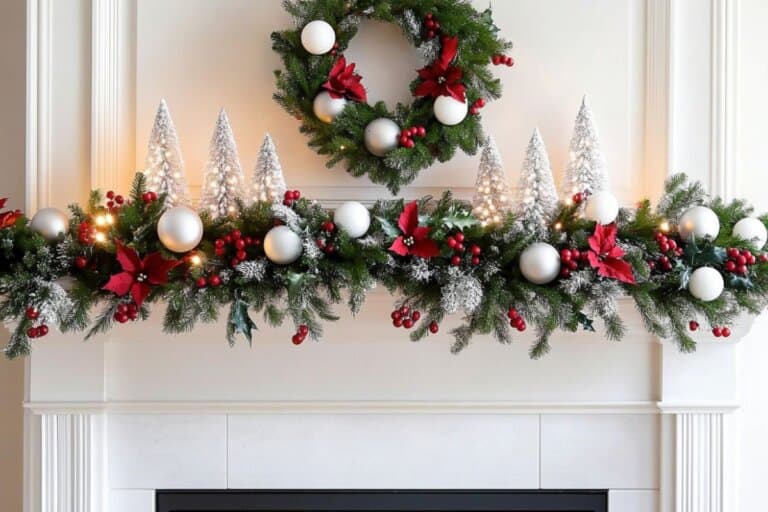 20 Cozy Christmas Mantel Decorations For a Heavenly Season