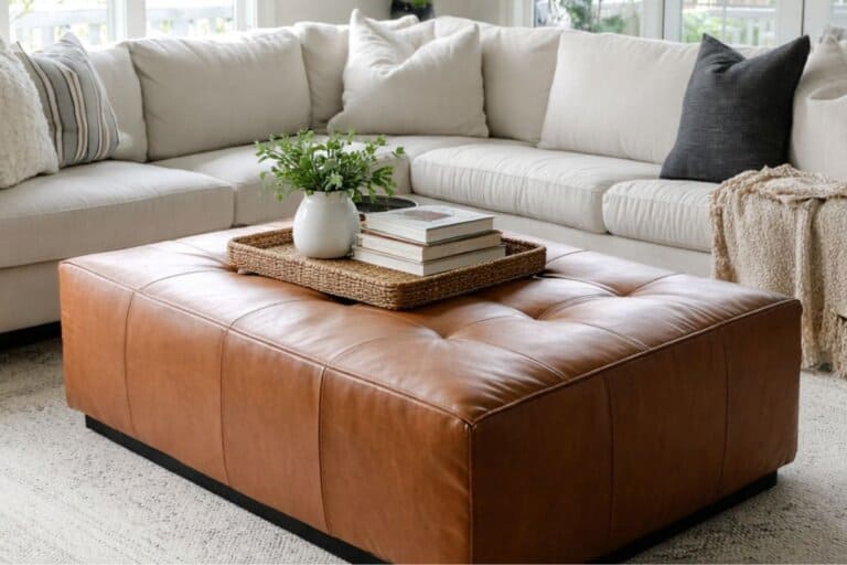 15 Types of Leather Ottoman Coffee Tables for a Small Living Room