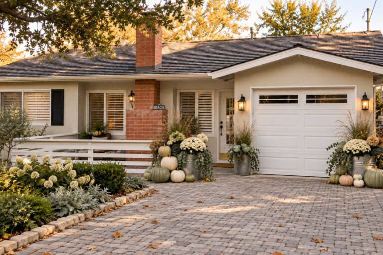 20 Welcoming Fall Driveway Planter Ideas